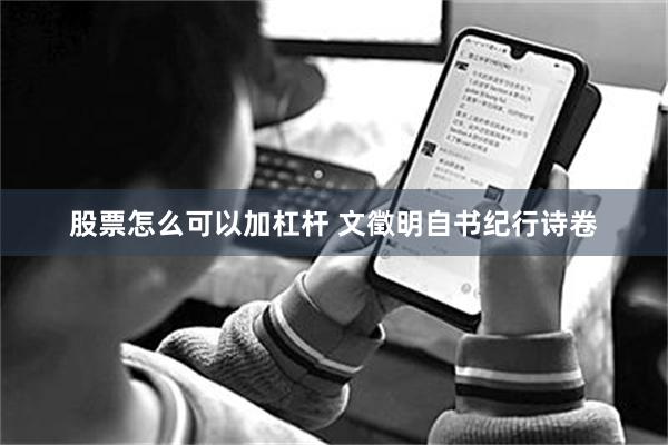 股票怎么可以加杠杆 文徵明自书纪行诗卷