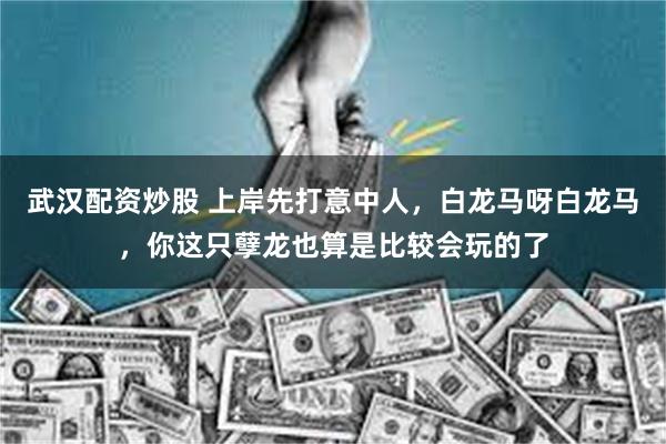 武汉配资炒股 上岸先打意中人，白龙马呀白龙马，你这只孽龙也算是比较会玩的了