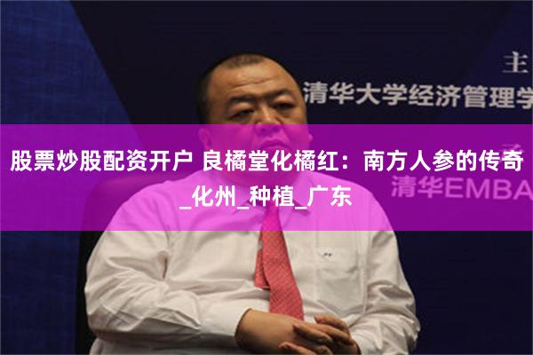 股票炒股配资开户 良橘堂化橘红：南方人参的传奇_化州_种植_广东