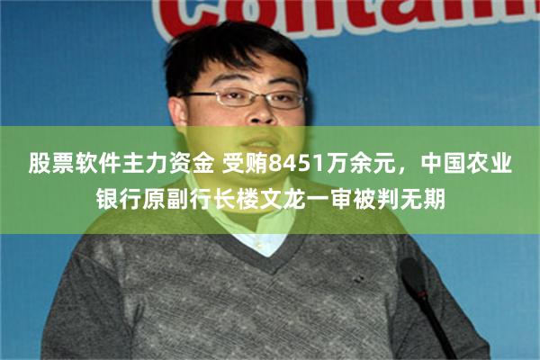 股票软件主力资金 受贿8451万余元，中国农业银行原副行长楼文龙一审被判无期