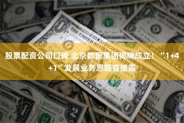 股票配资公司口碑 北京数据集团揭牌成立！“1+4+1”发展业务思路首披露