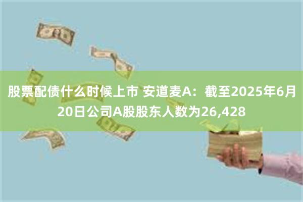 股票配债什么时候上市 安道麦A：截至2025年6月20日公司A股股东人数为26,428