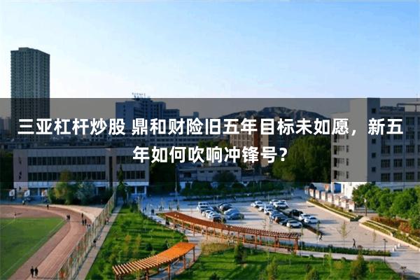 三亚杠杆炒股 鼎和财险旧五年目标未如愿，新五年如何吹响冲锋号？