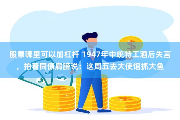 股票哪里可以加杠杆 1947年中统特工酒后失言，拍着同僚肩膀说：这周五去大使馆抓大鱼