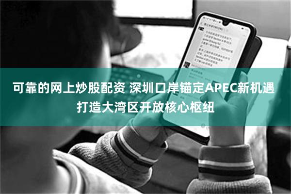 可靠的网上炒股配资 深圳口岸锚定APEC新机遇 打造大湾区开放核心枢纽
