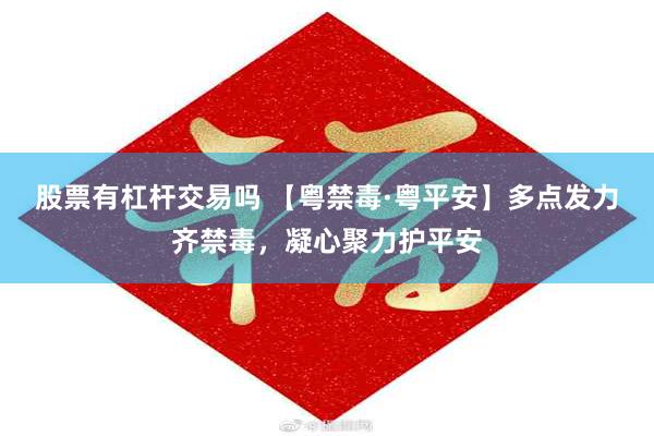 股票有杠杆交易吗 【粤禁毒·粤平安】多点发力齐禁毒，凝心聚力护平安
