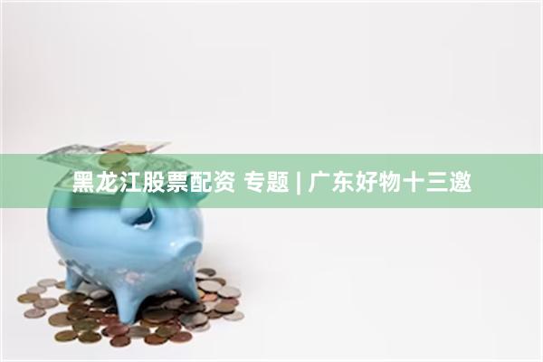 黑龙江股票配资 专题 | 广东好物十三邀