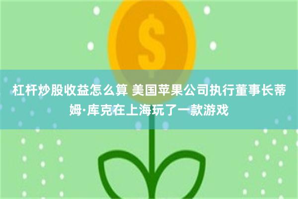 杠杆炒股收益怎么算 美国苹果公司执行董事长蒂姆·库克在上海玩了一款游戏